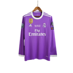 16/17 REAL MADRID THIRD RETRO JERSEY LONG SLEEVE ALL PATCHES