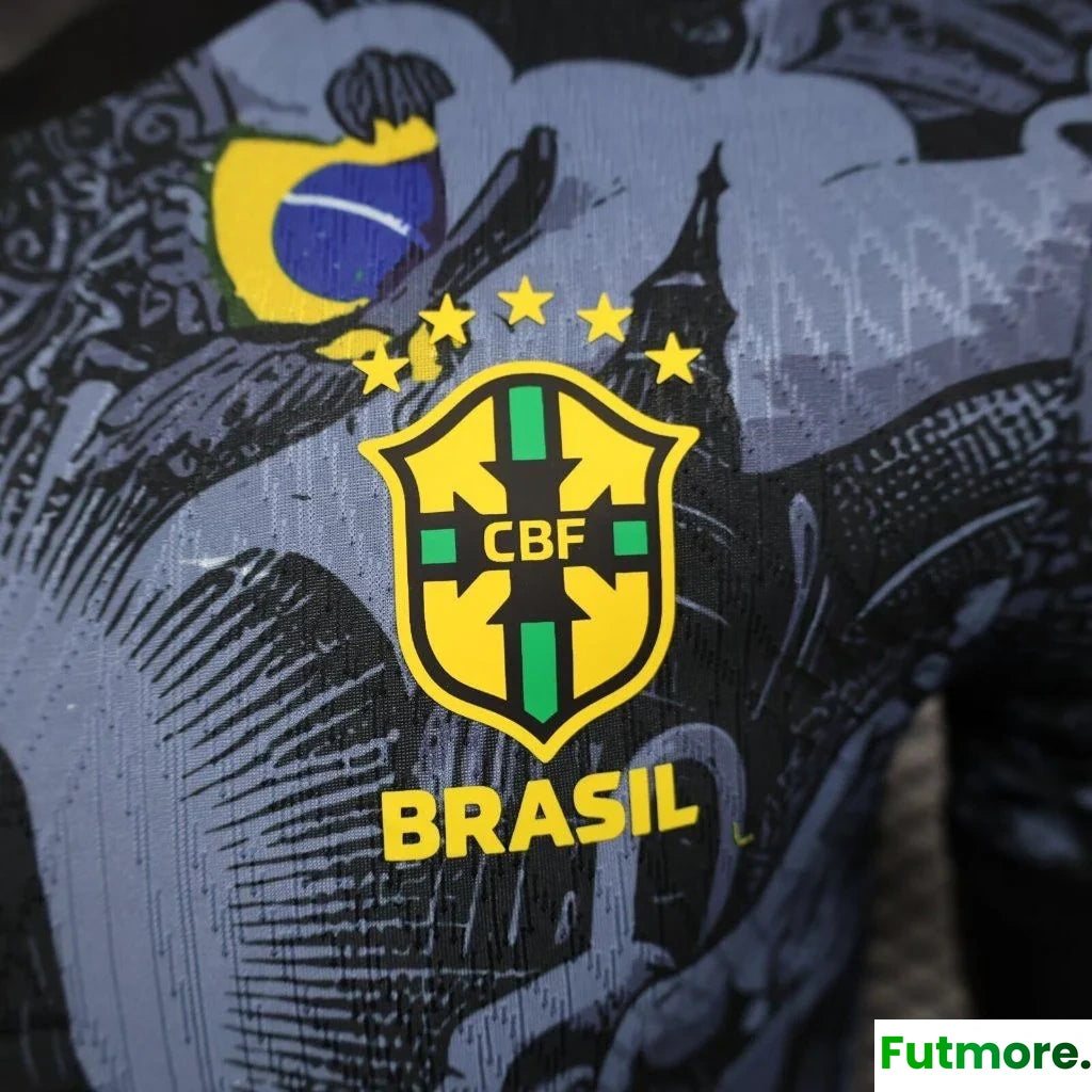 JERSEY BRAZIL SPECIAL EDITION JESUS CHRIST PLAYER VERSION BLACK