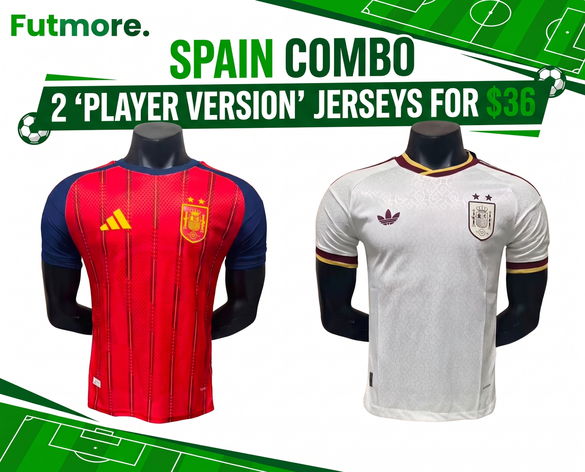 Spain Combo Player Version 2 Stars 2026 World Cup Away Jersey Champions